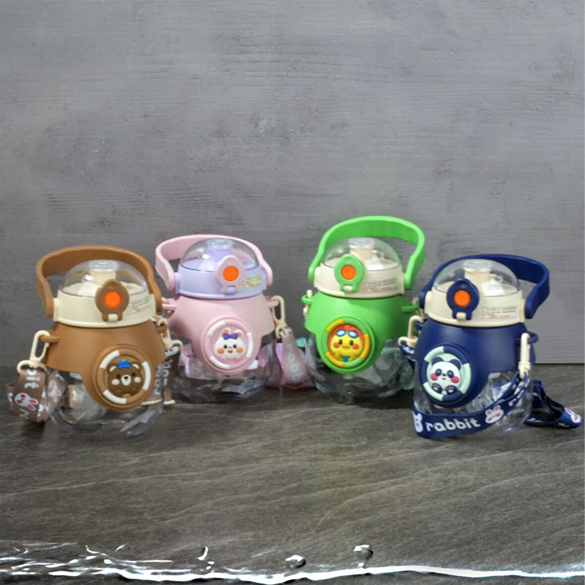 Polikarbon Figürlü Matara - Asorti - 900 ml