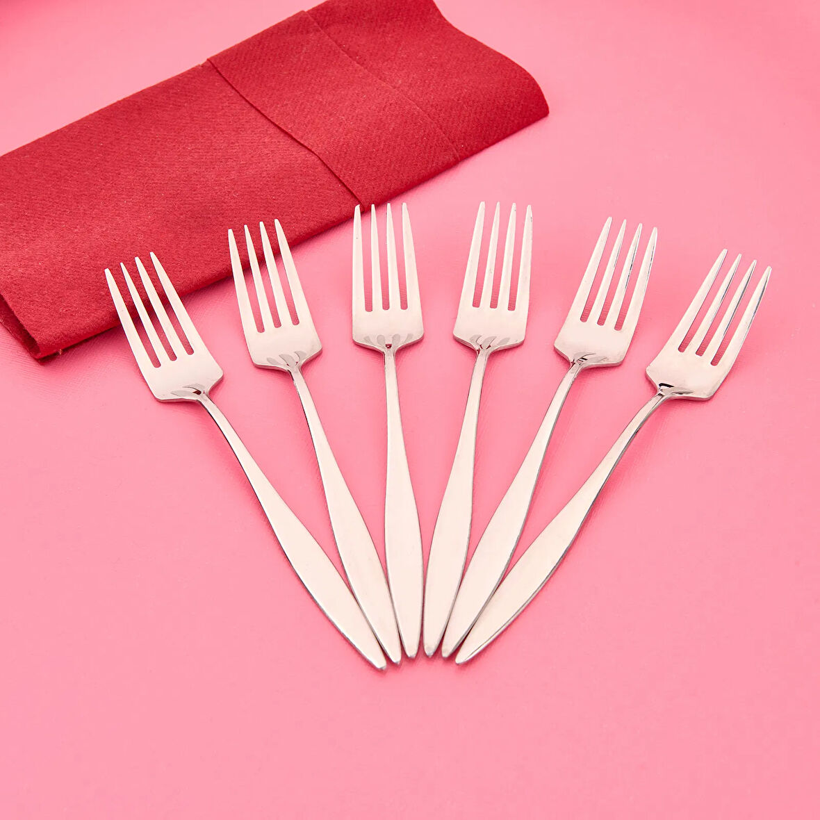 Monaco 6'lı Tatlı Çatalı - Inox