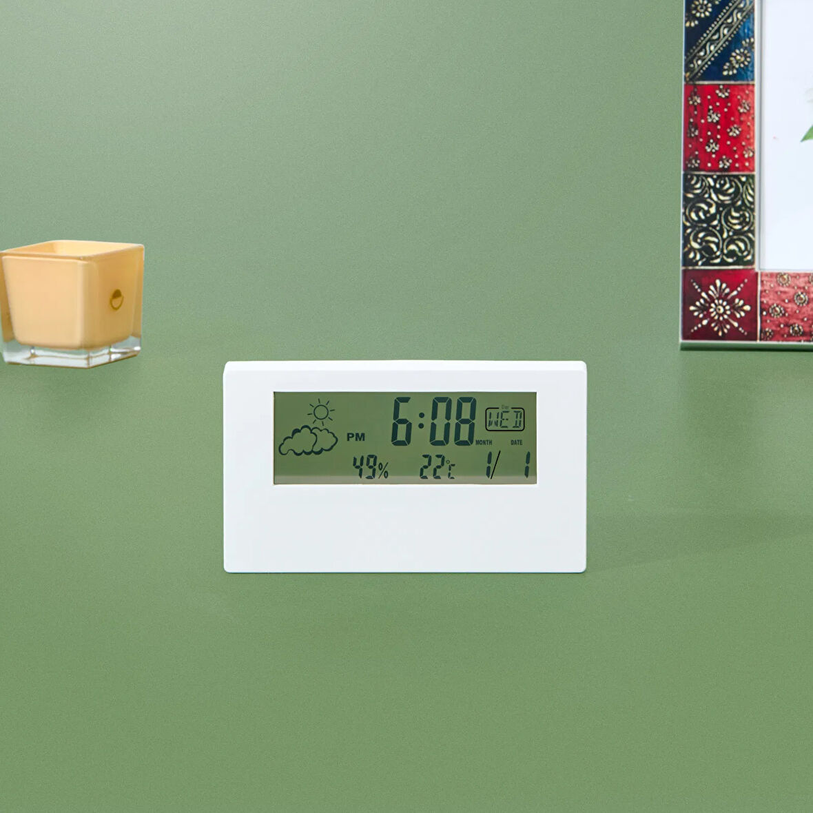 Deco Dijital Saat - Beyaz