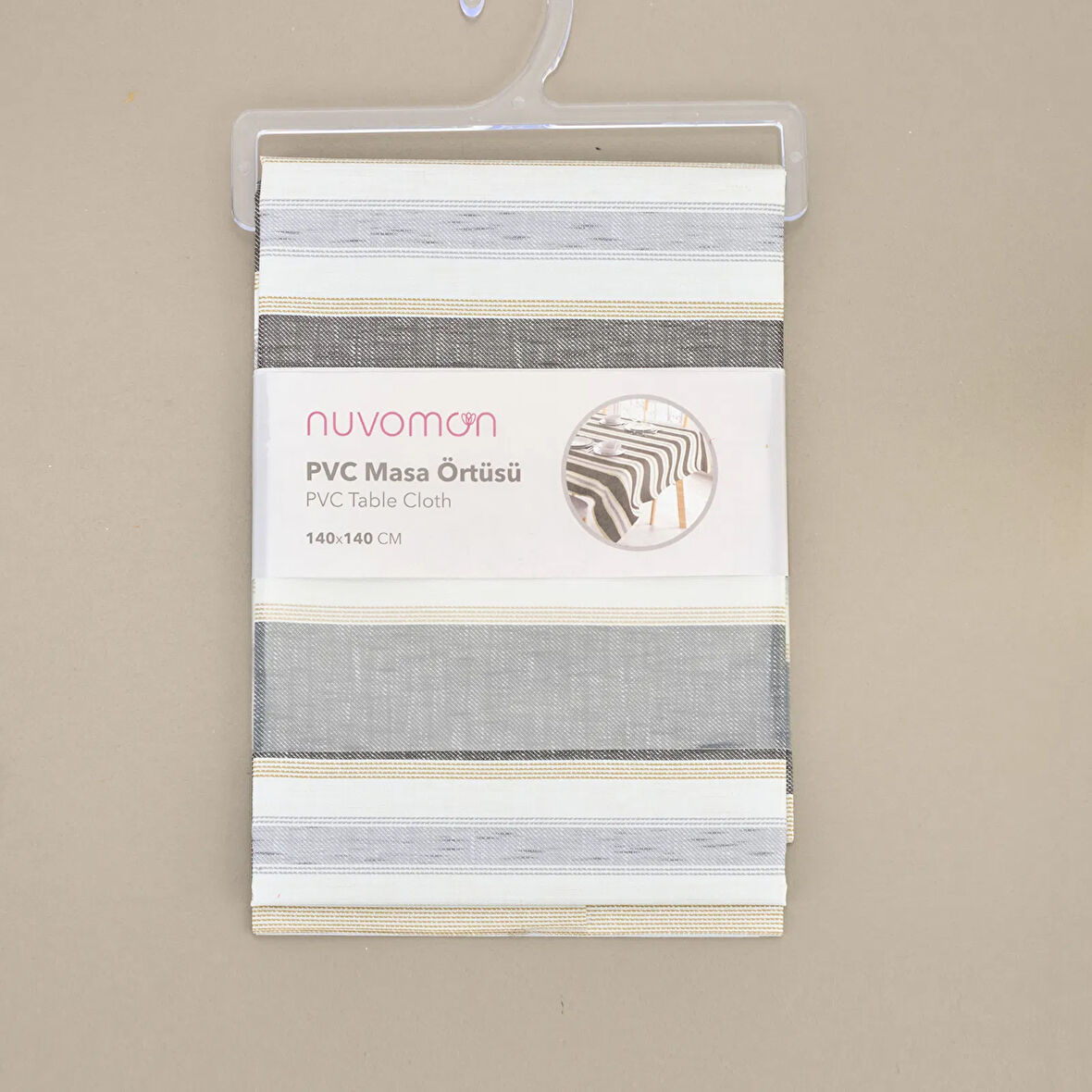 Kare Pvc Masa Örtüsü - Antrasit - 140x140 cm