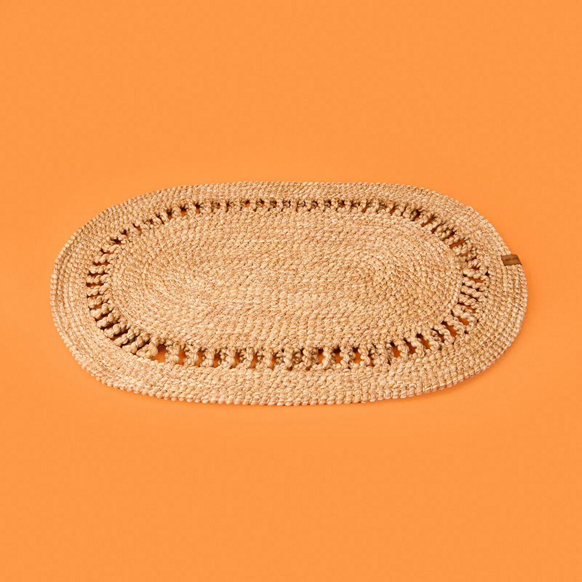 Jüt Görünümlü Kapı Önü Paspası - Kahverengi - 50x70 cm