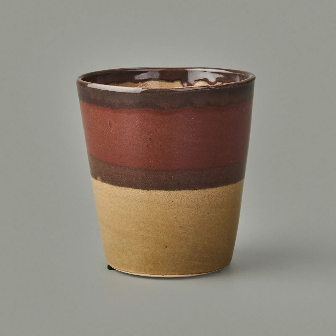 Living Seramik Saksı - Kahverengi - 13x12 cm