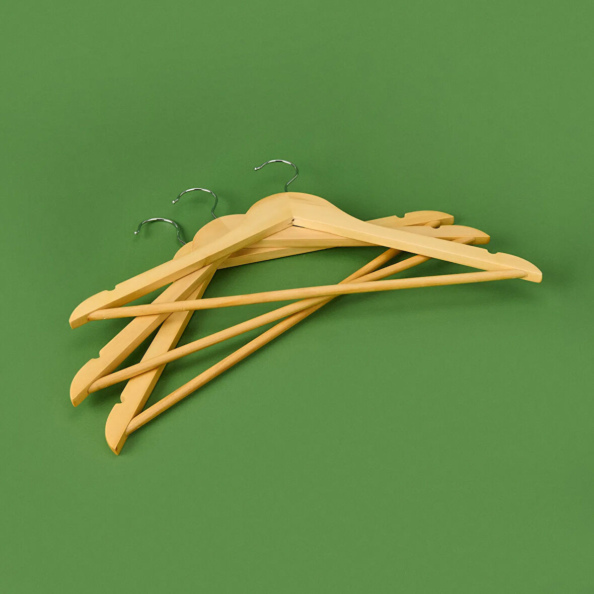 Living 3 lü Elbise Askısı - Açık Kahverengi - 44,5 cm