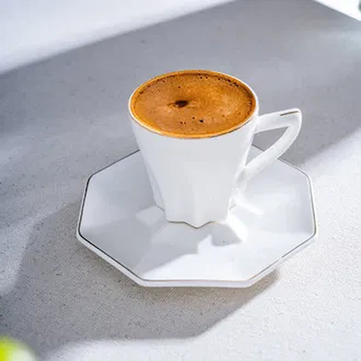 Lilla 6'lı Kahve Fincan Takımı - Krem - 90 ml