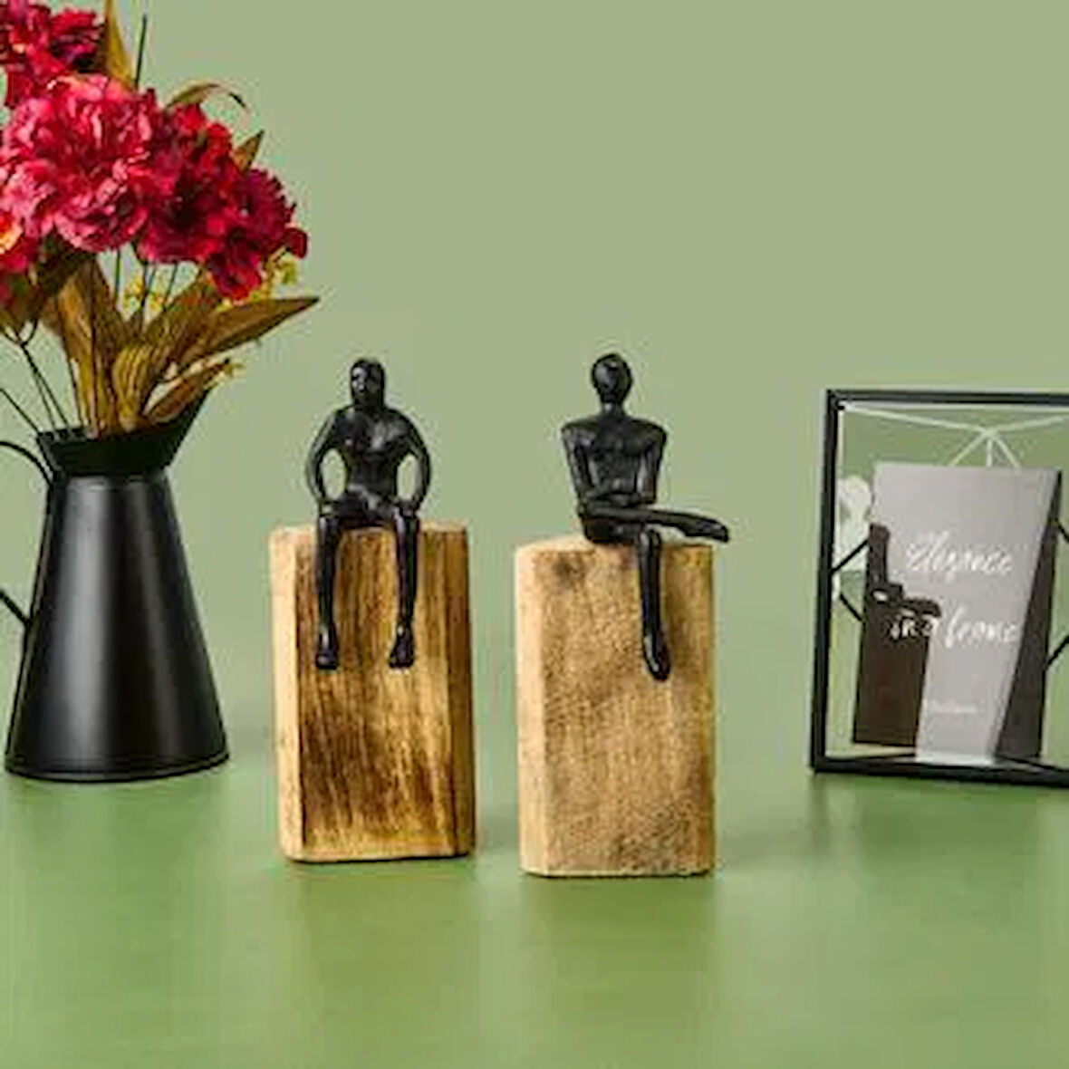 Soyut İnsan Dekoratif Obje - Asorti - 23x9x9 cm