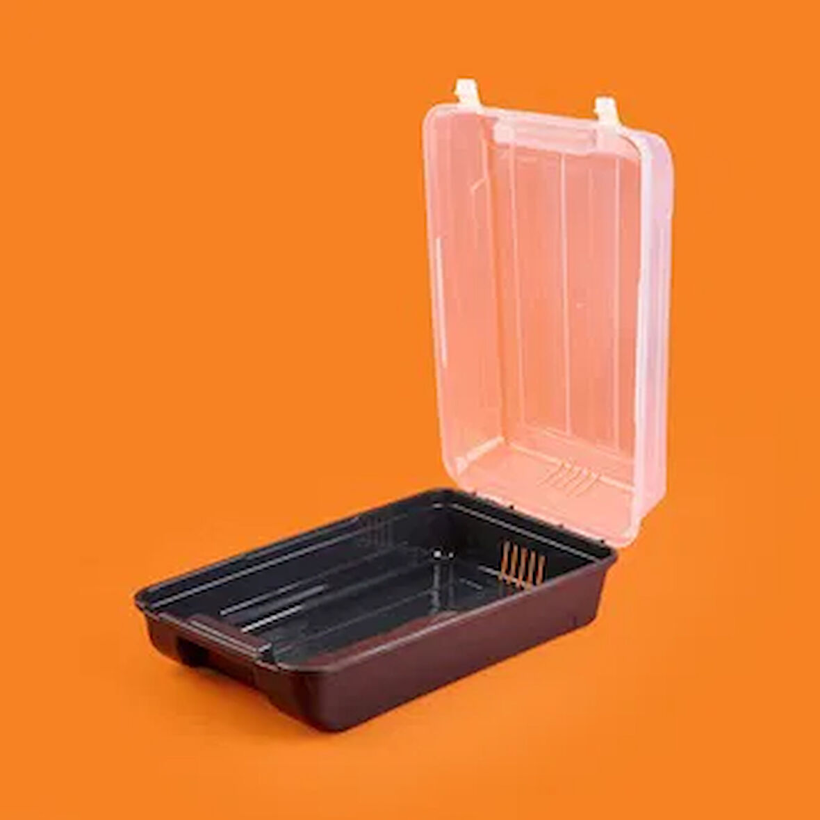 Maxi Ayakkabı Kutusu - Şeffaf / Antrasit - 36x21 cm