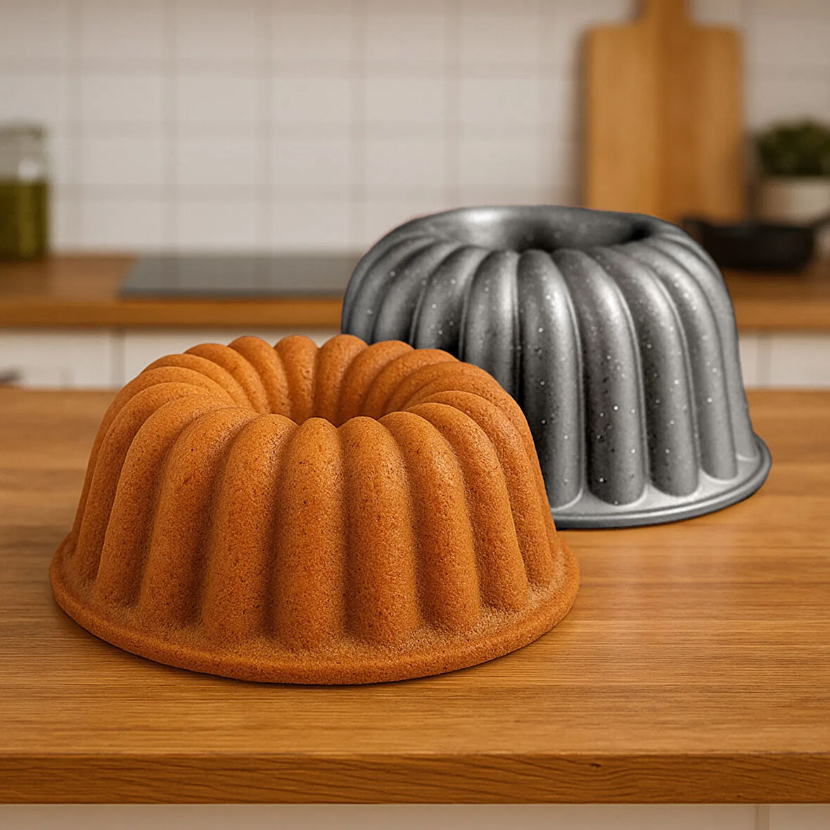 Kitchen Nirvana Kalın Dilimli Kek Kalıbı - Gri - 24 cm