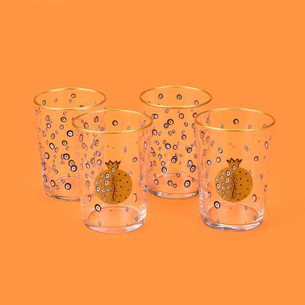 Luck 4'lü Meşrubat ve Su Bardağı - Asorti - 510 ml