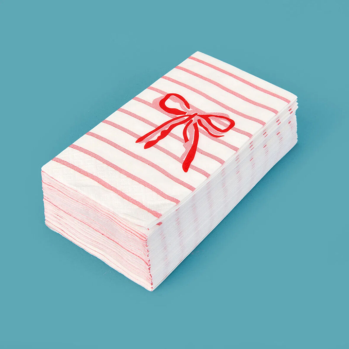 Kitchen 25'li Kurdele Desen Peçete - Beyaz - 16x8 cm