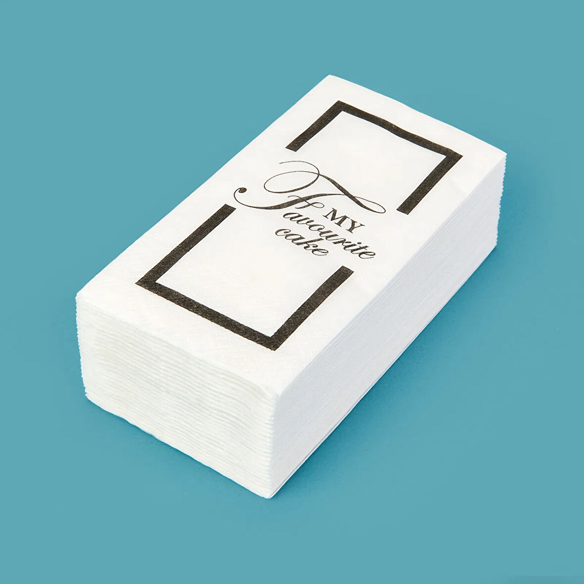 Kitchen 25'li My Favorite Cake Desen Peçete - Beyaz - 16x8 cm