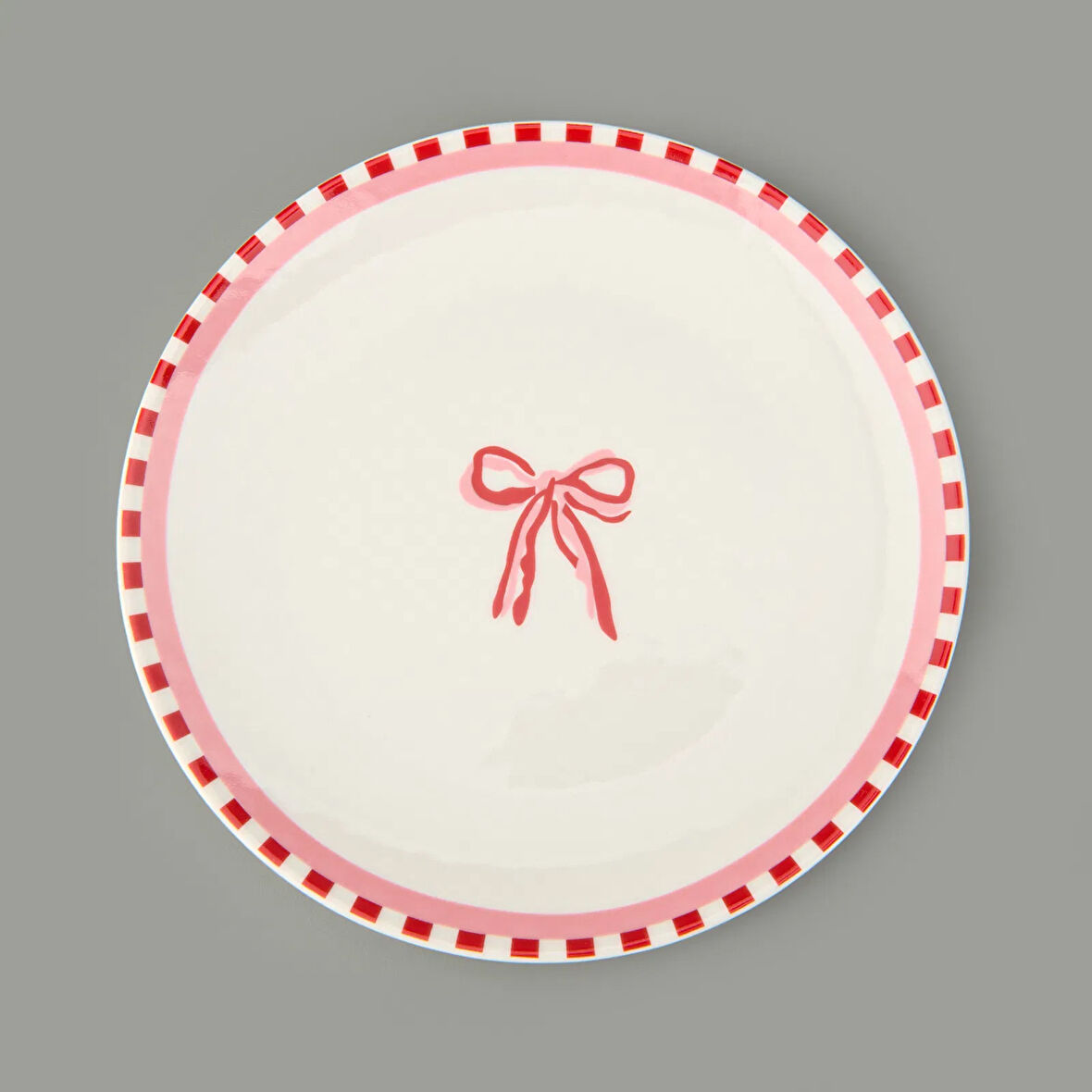 Kitchen Ribbon Porselen Tatlı Tabağı - Renkli - 19 cm