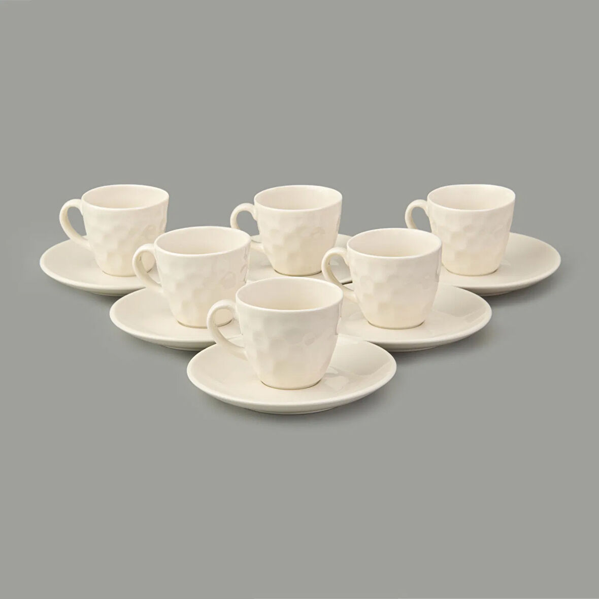 Kitchen Hammer 6'lı Kahve Fincan Takımı - Krem - 90 ml