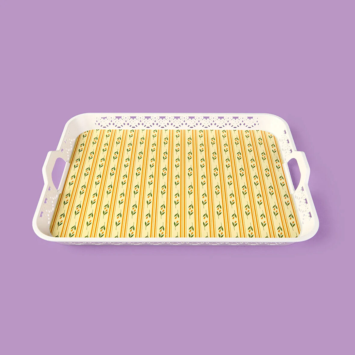 Kitchen Botanik Tepsi - Renkli - 41x31 cm