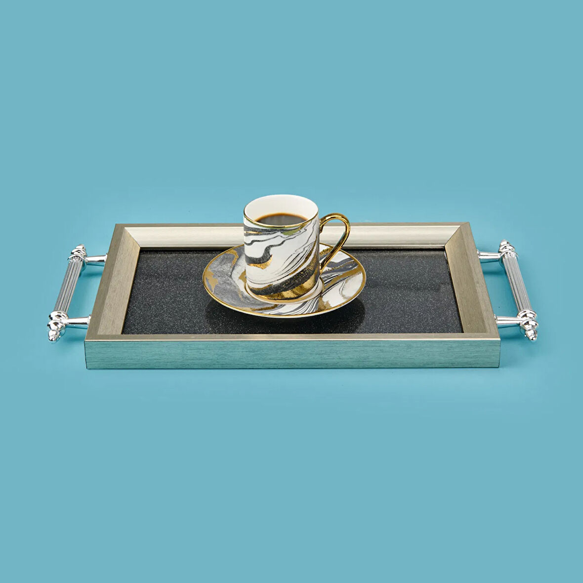 Kitchen Mini Tepsi - Silver - 29x18 cm