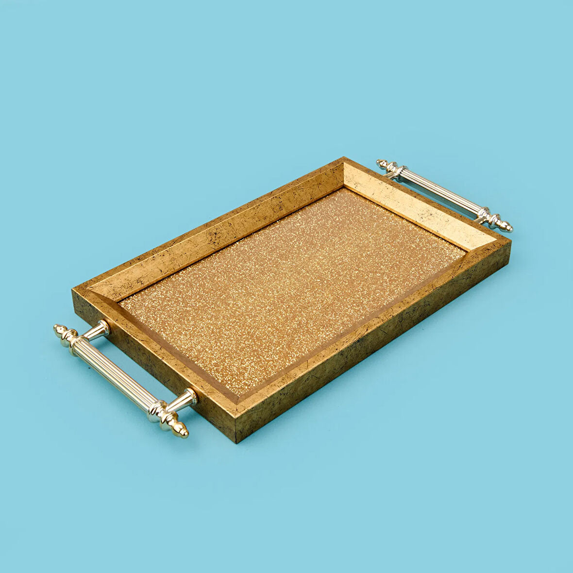 Kitchen Mini Tepsi - Gold - 29x18 cm