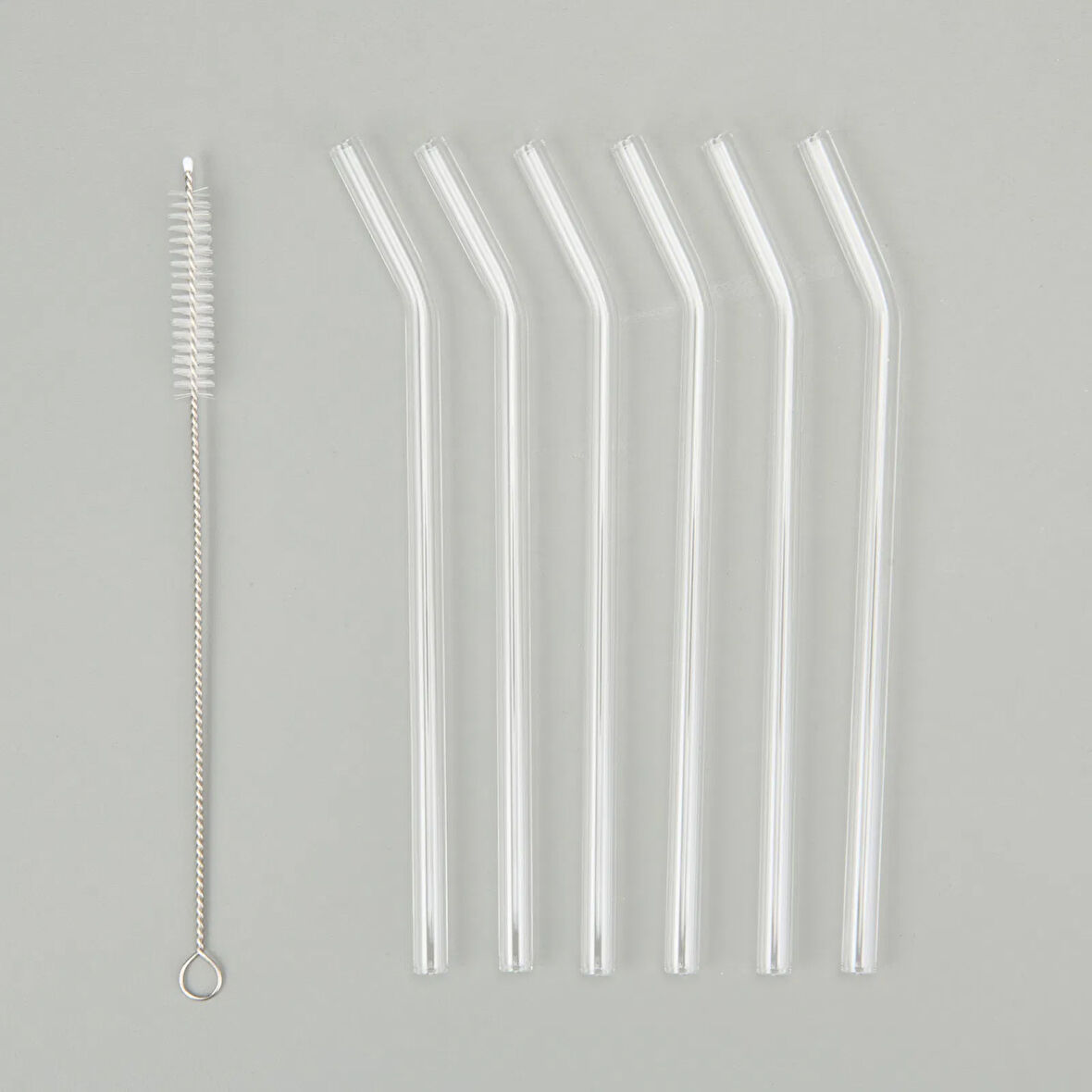 6'lı Cam Pipet ve Fırça Seti - Şeffaf