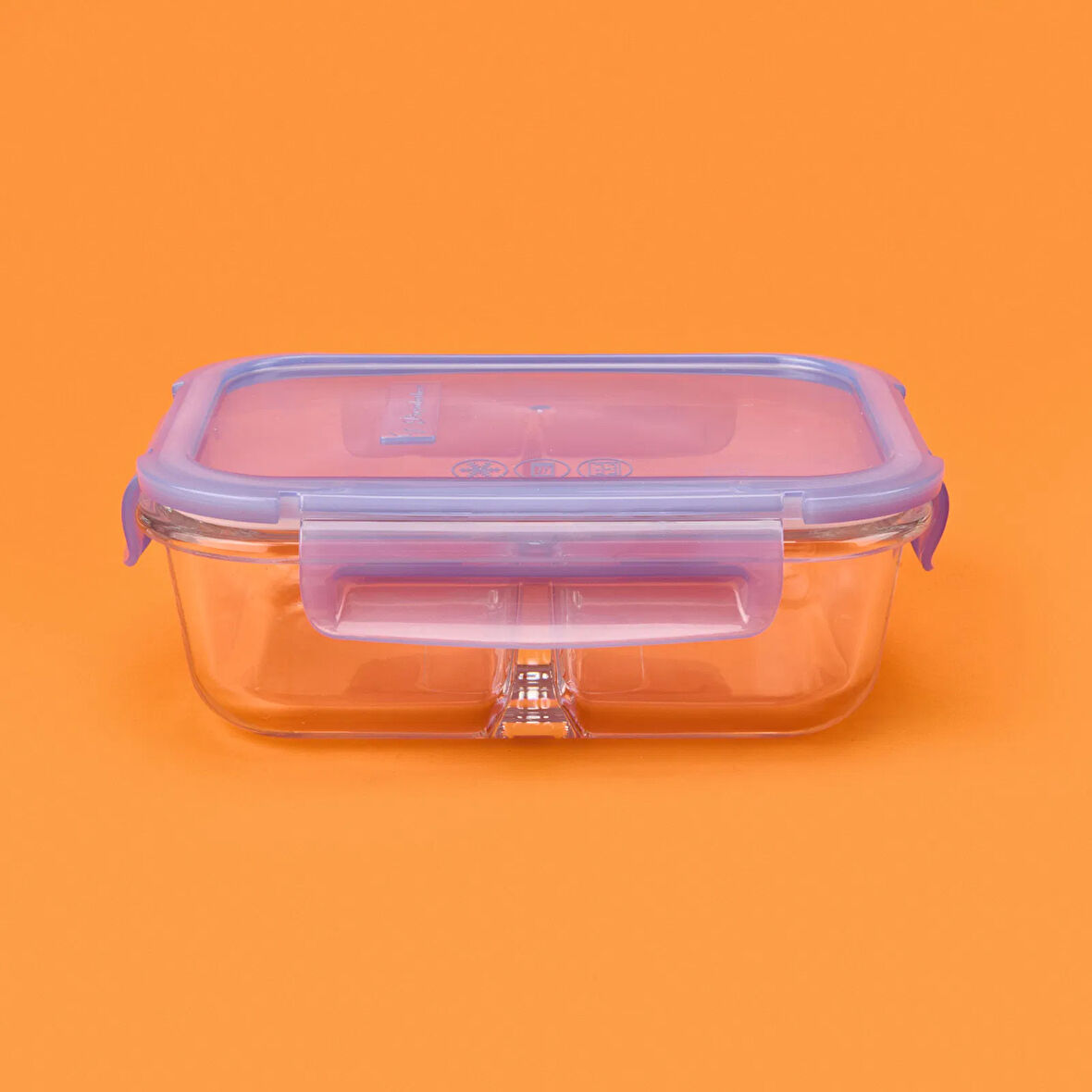 Lockie&Lock Saklama Kabı - Şeffaf / Mavi - 600 ml