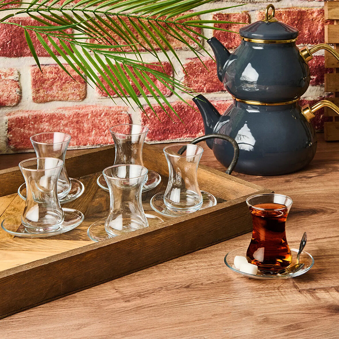 Demet 12 Parça Çay Seti - Şeffaf