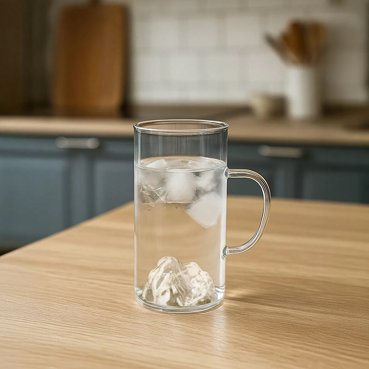 Star Borosilikat Dağlı Kulplu Bardak - Şeffaf - 300 ml