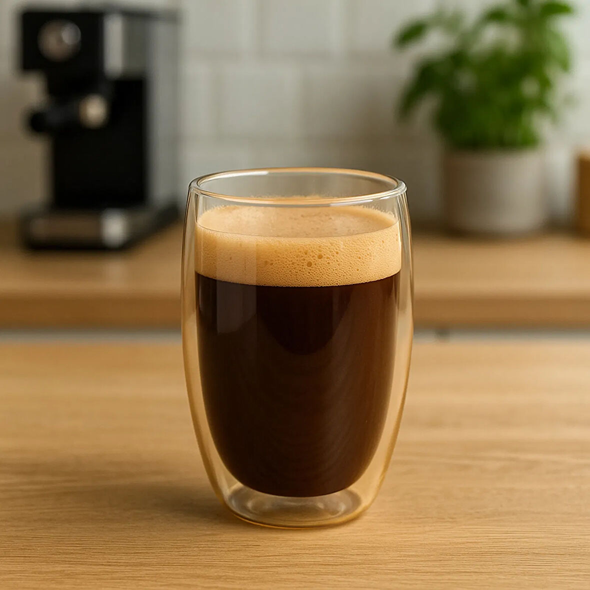 Çift Cidarlı Latte Bardağı - Amber - 450 ml
