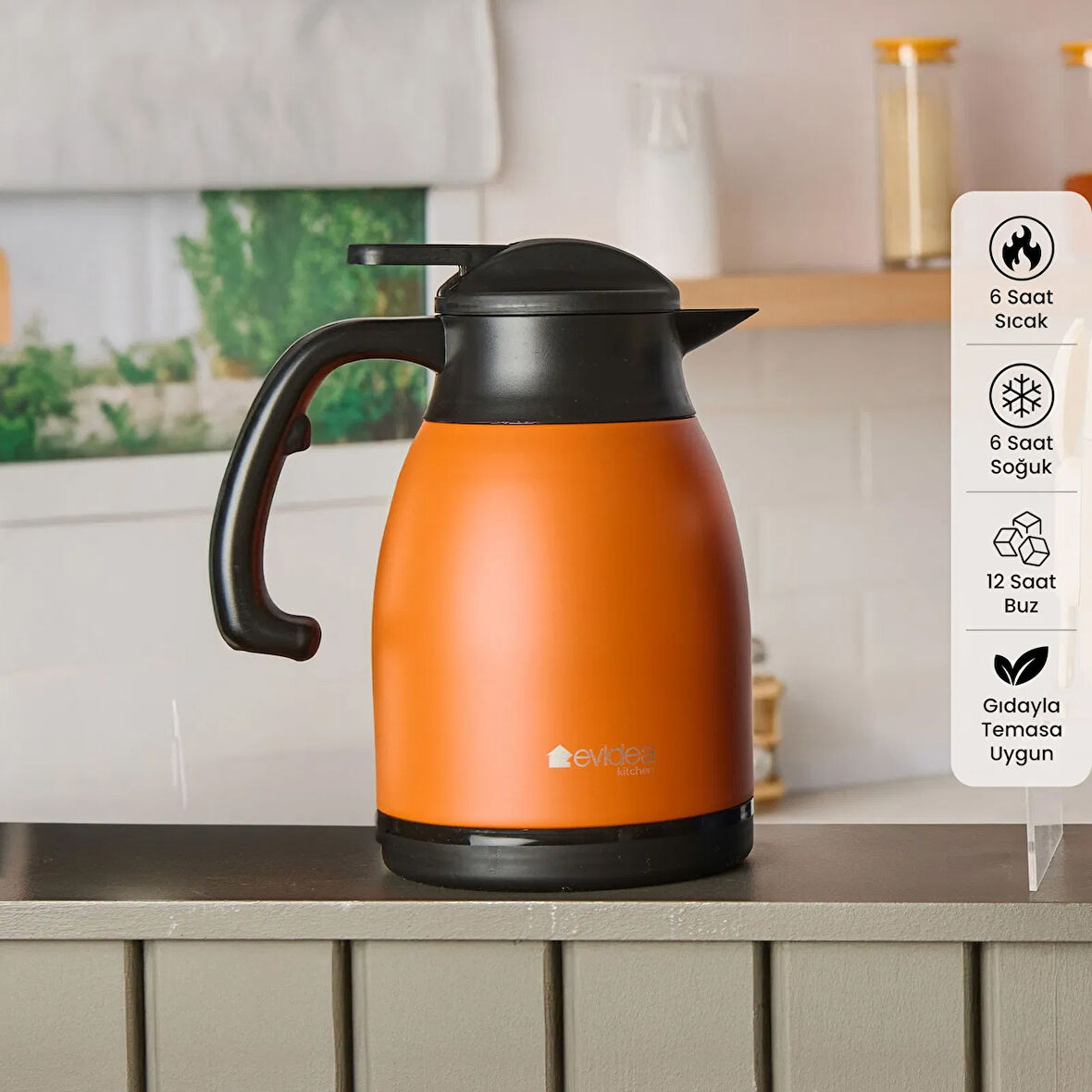 Kitchen Çay Termosu - Turuncu - 1,5 lt