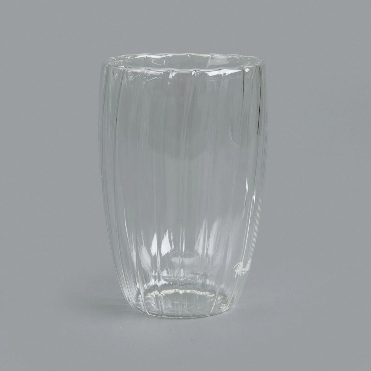 Stripe Çift Cidarlı Bardak - Şeffaf - 450 ml
