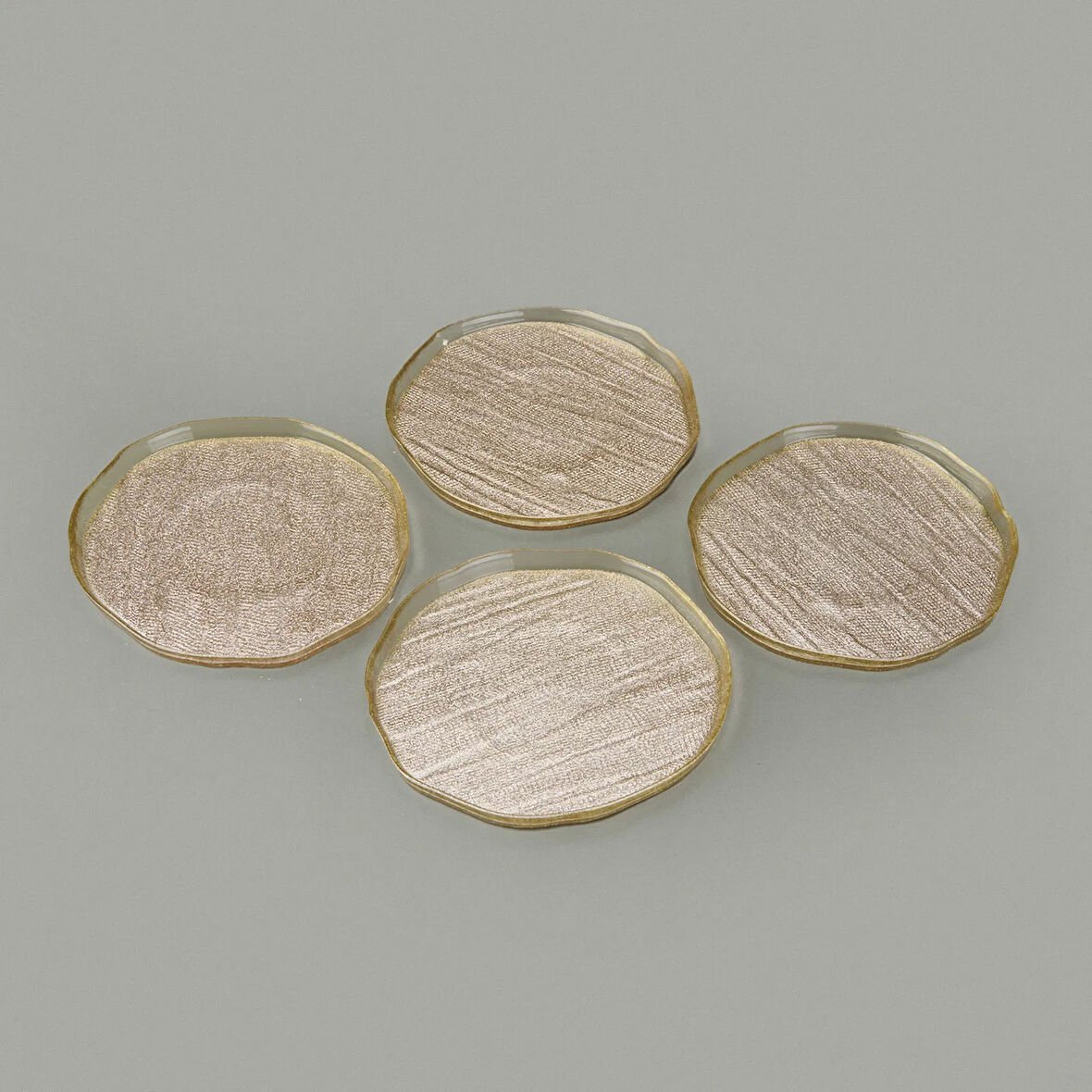 Kitchen Luna 4'lü Tabak - Bej - 16 cm