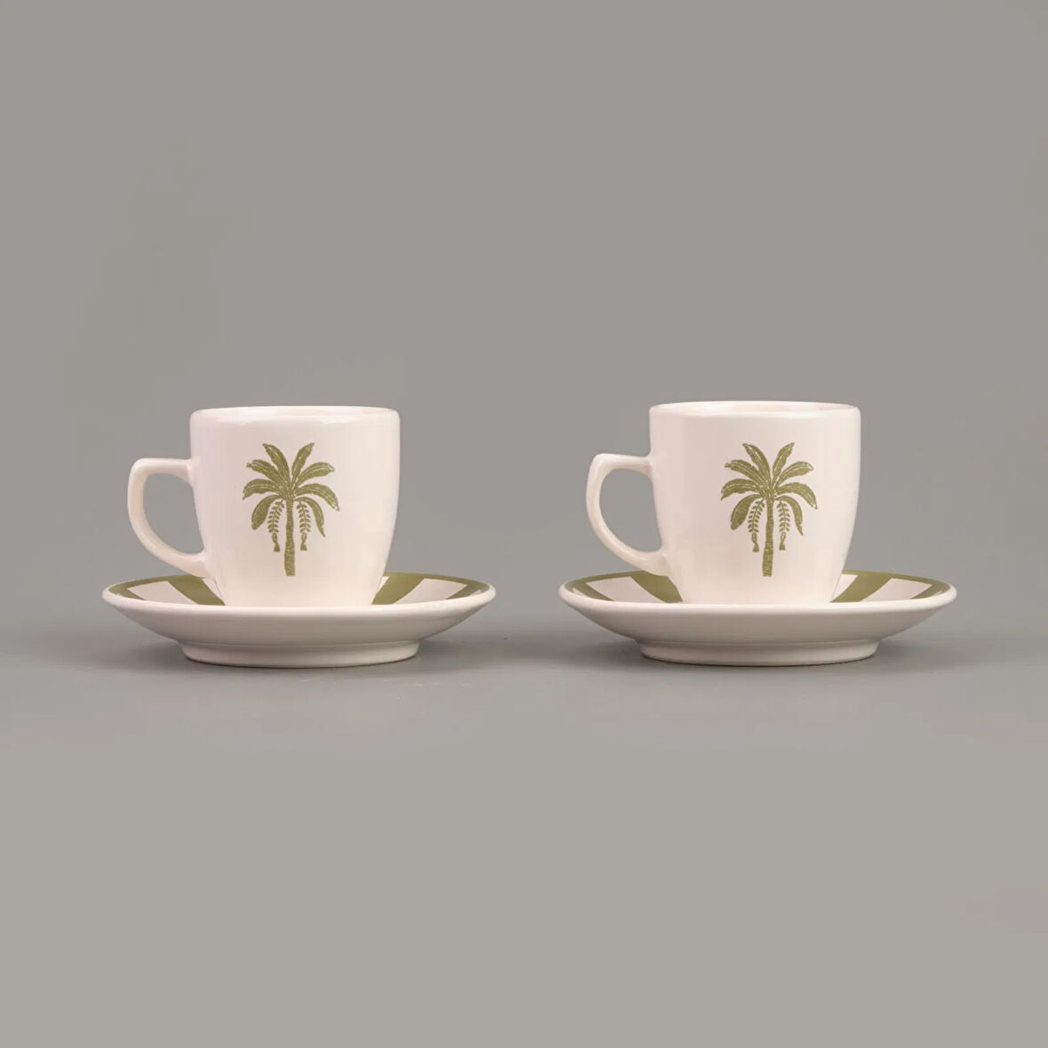 Kitchen Palm 4 Parça Kahve Fincanı Takımı - Renkli - 90 ml