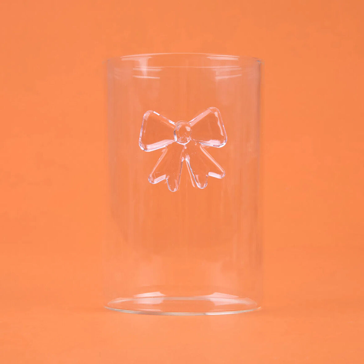 Kitchen Fiyonk Figürlü Borosilikat Cam Meşrubat Bardağı - Şeffaf - 510 ml