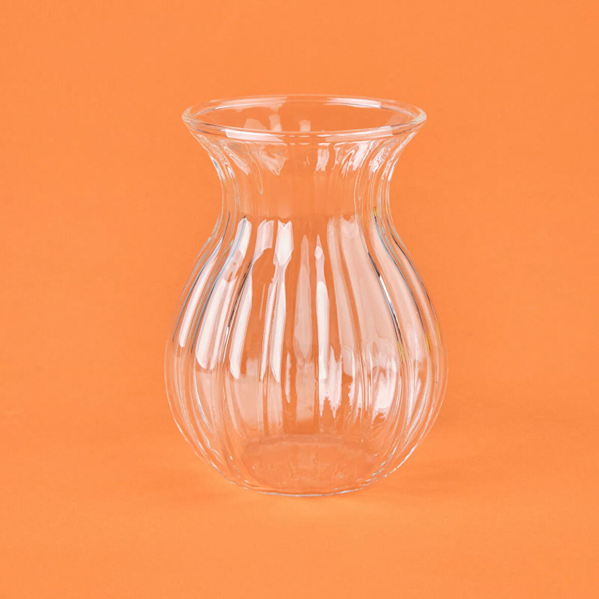 Borosilikat Cam Çizgili 6'lı Çay Bardağı - Şeffaf