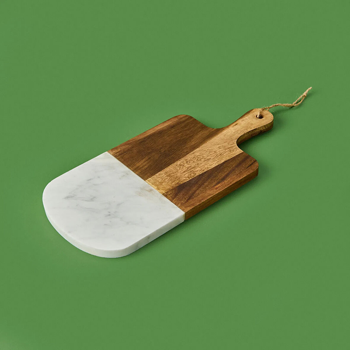 Kitchen Akasya Sunum Tahtası - Kahverengi / Beyaz- 33x15 cm