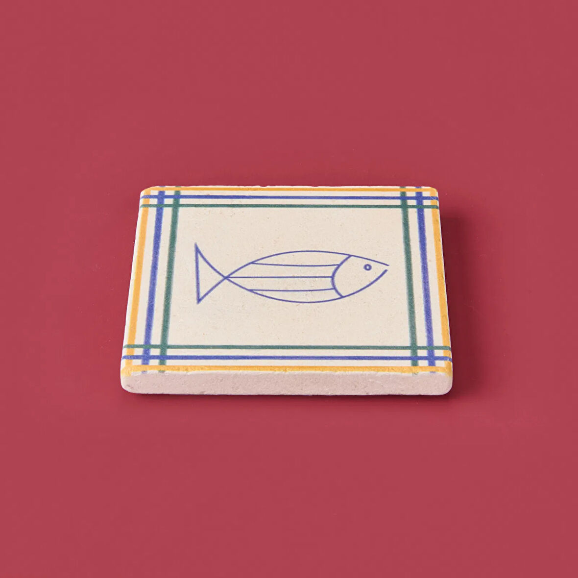 Kitchen Fish Bardak Altlığı - Renkli - 10 cm