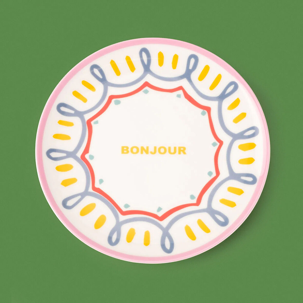 Kitchen Bonjour Tatlı Tabağı - Renkli - 19 cm