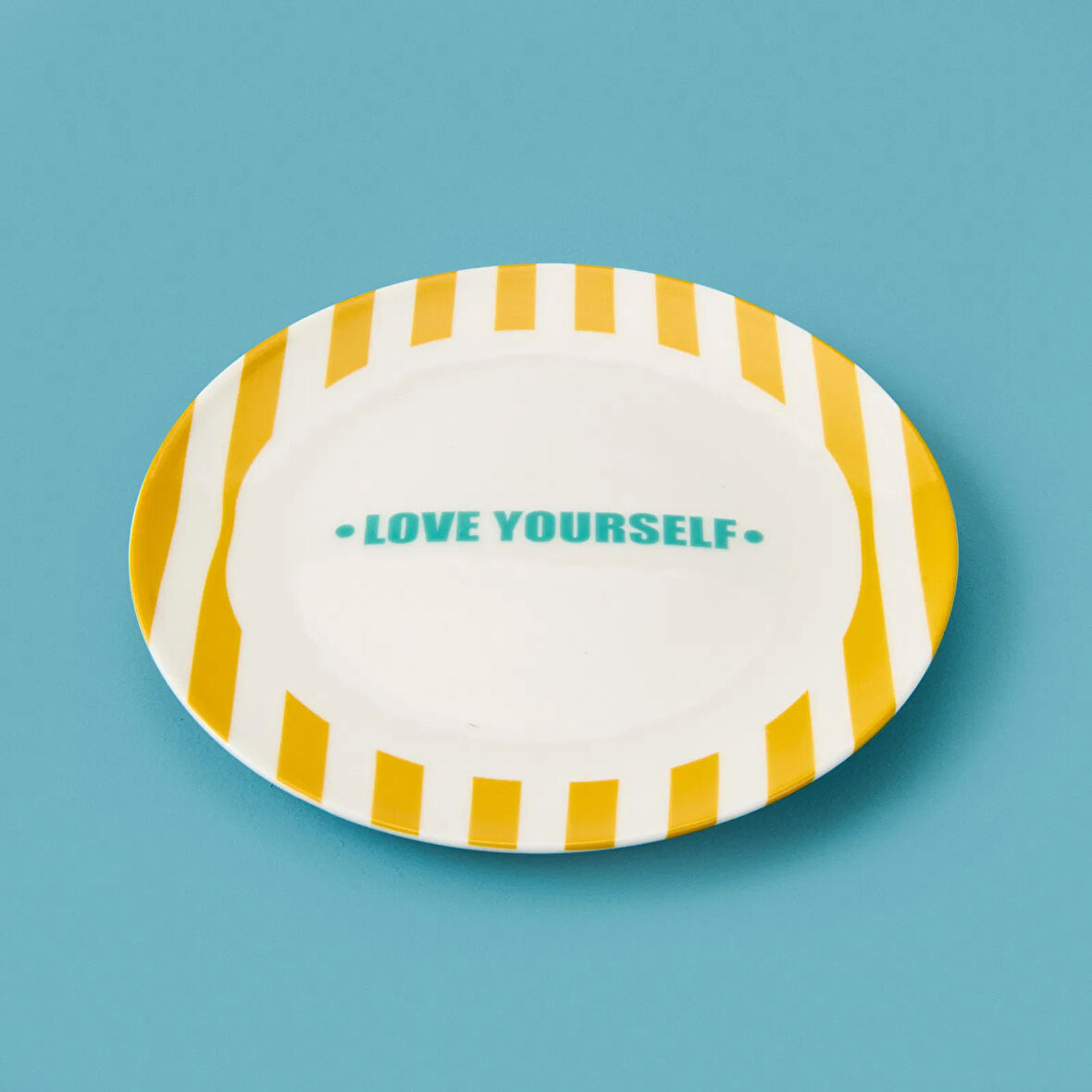 Kitchen Love Yourself Tatlı Tabağı - Sarı - 19 cm