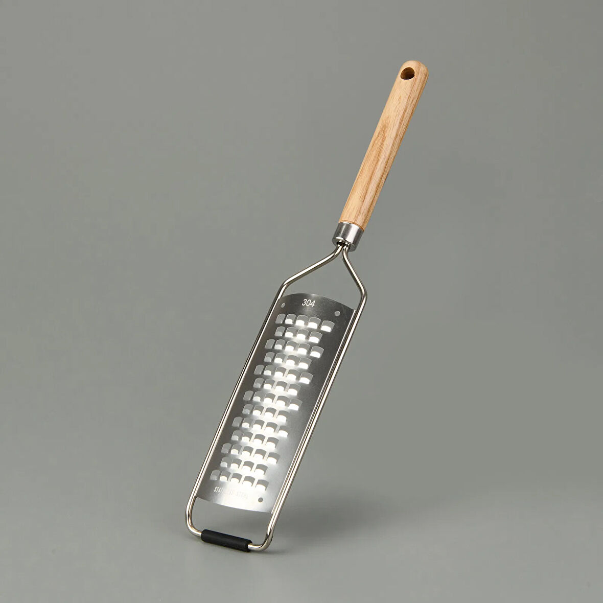 Ahşap Saplı El Peynir Rendesi - Açık Kahverengi / Gri - 31 cm