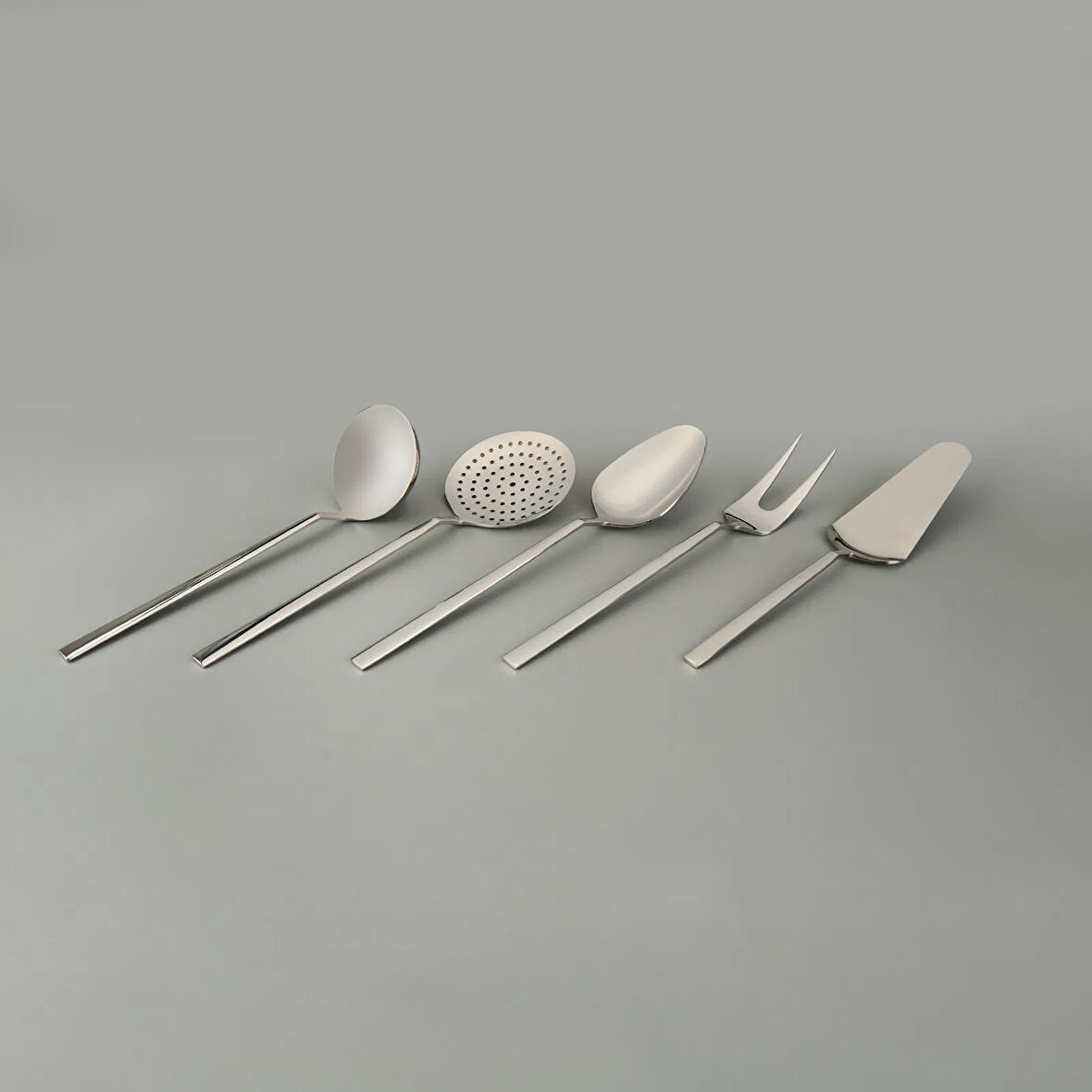 Milano 5 Parça Çelik Servis Seti - Inox