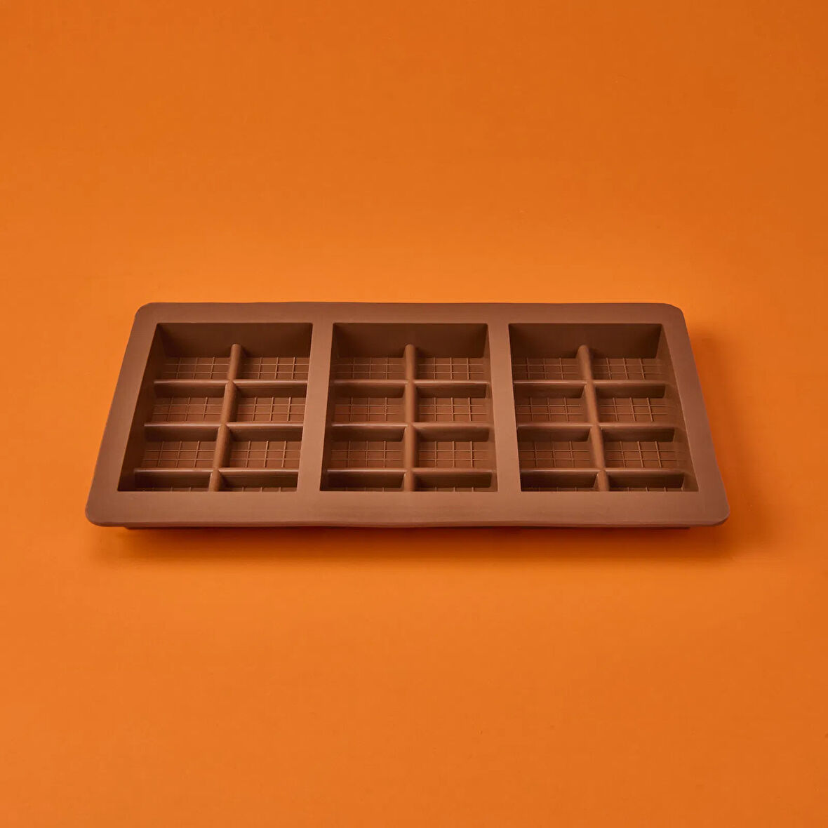 3'lü Dubai Çikolatası Kalıbı - Kahverengi