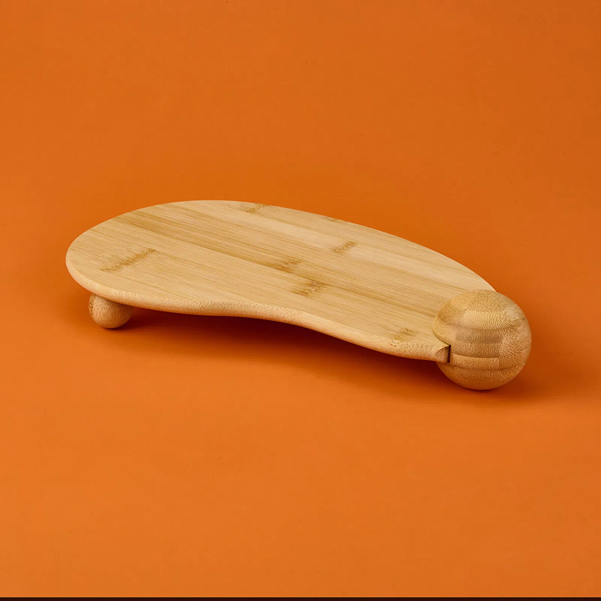 Bambu Oval Sunumluk - Açık Kahverengi - 33 cm