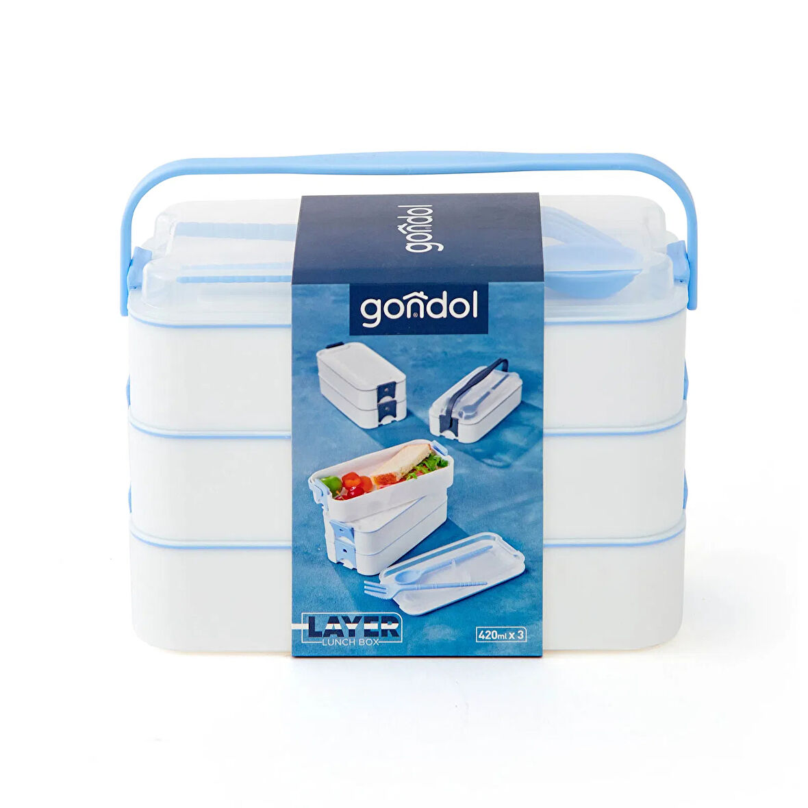 Üç Katlı Beslenme Kutusu - Asorti