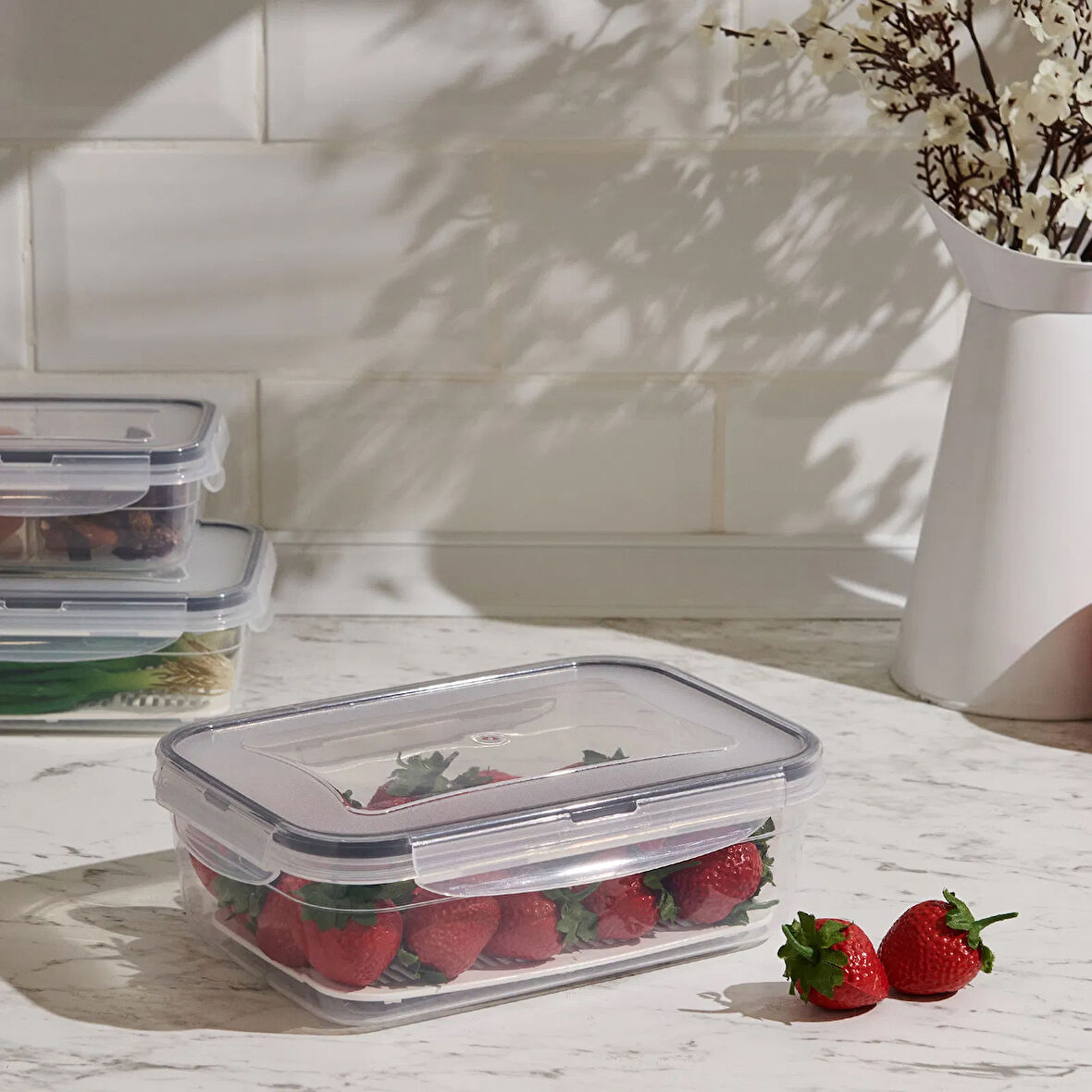 Fresh Box Dikdörtgen Bölmeli Saklama Kabı - 1,4 lt