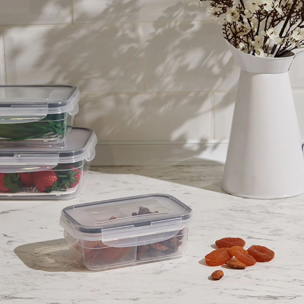 Fresh Box Dikdörtgen Bölmeli Saklama Kabı - 400 ml