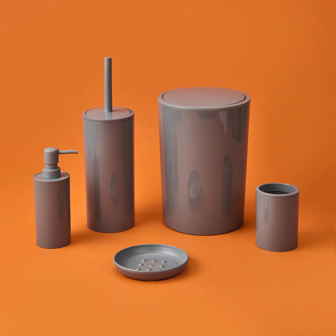 Flores 5'li Banyo Seti - Gri