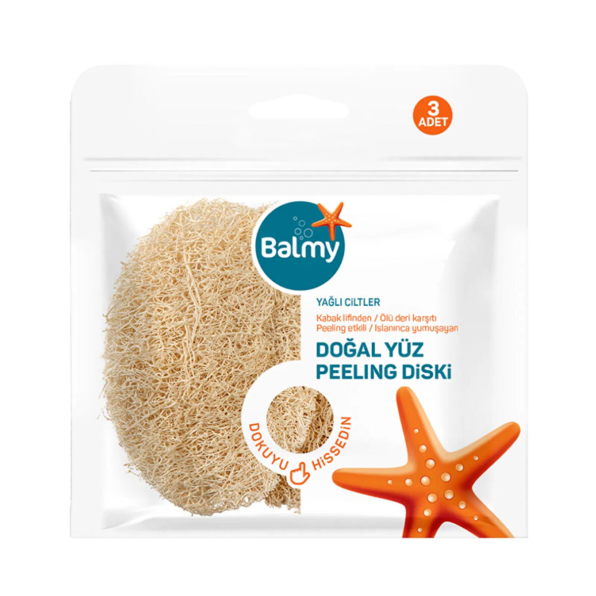 Loofah 3'lü Yüz Peeling Diski