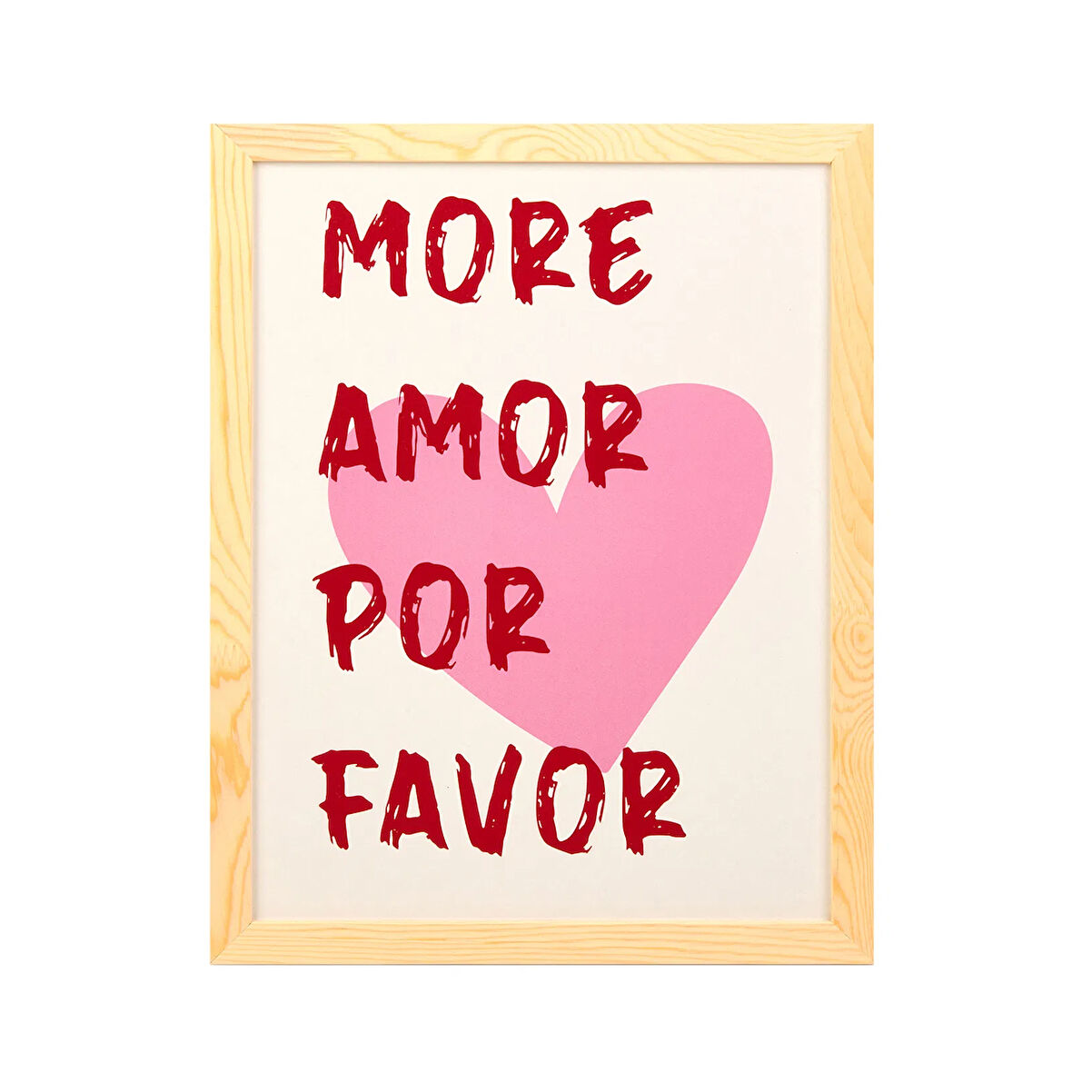 Deco Bold Hearts Duvar Panosu - Kırmızı / Pembe - 30x40 cm