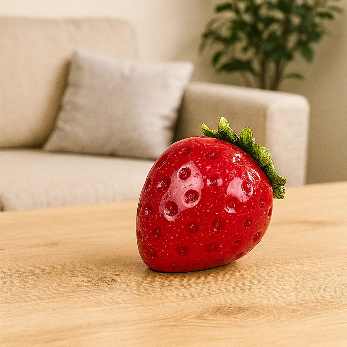 Deco Strawberry Dekor - Kırmızı - 10 cm
