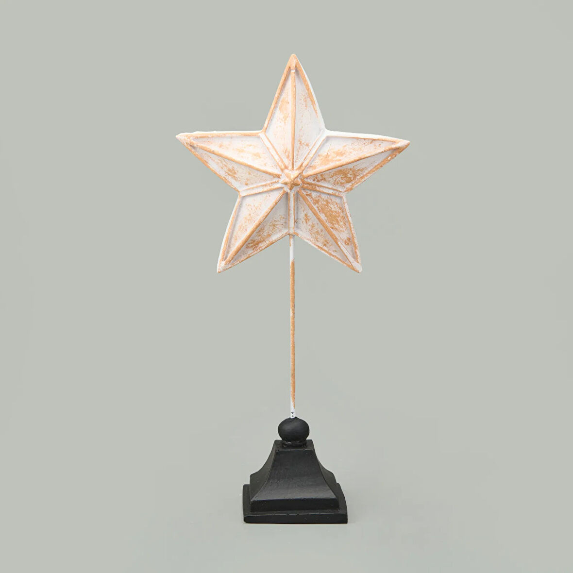 Deco Star Dekor - Beyaz / Gold - 33 cm
