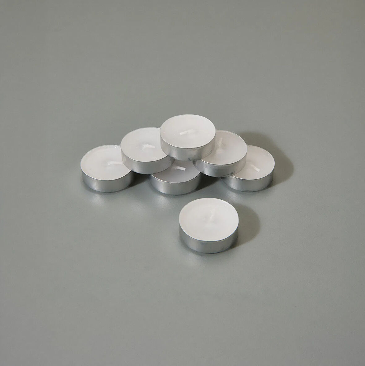 50'li Tealight Mum - Beyaz - 3,8 cm