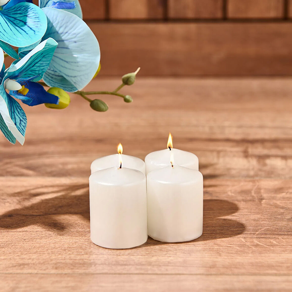 4'lü Bar Fener Mumu - Sedef- 3,8x5 cm