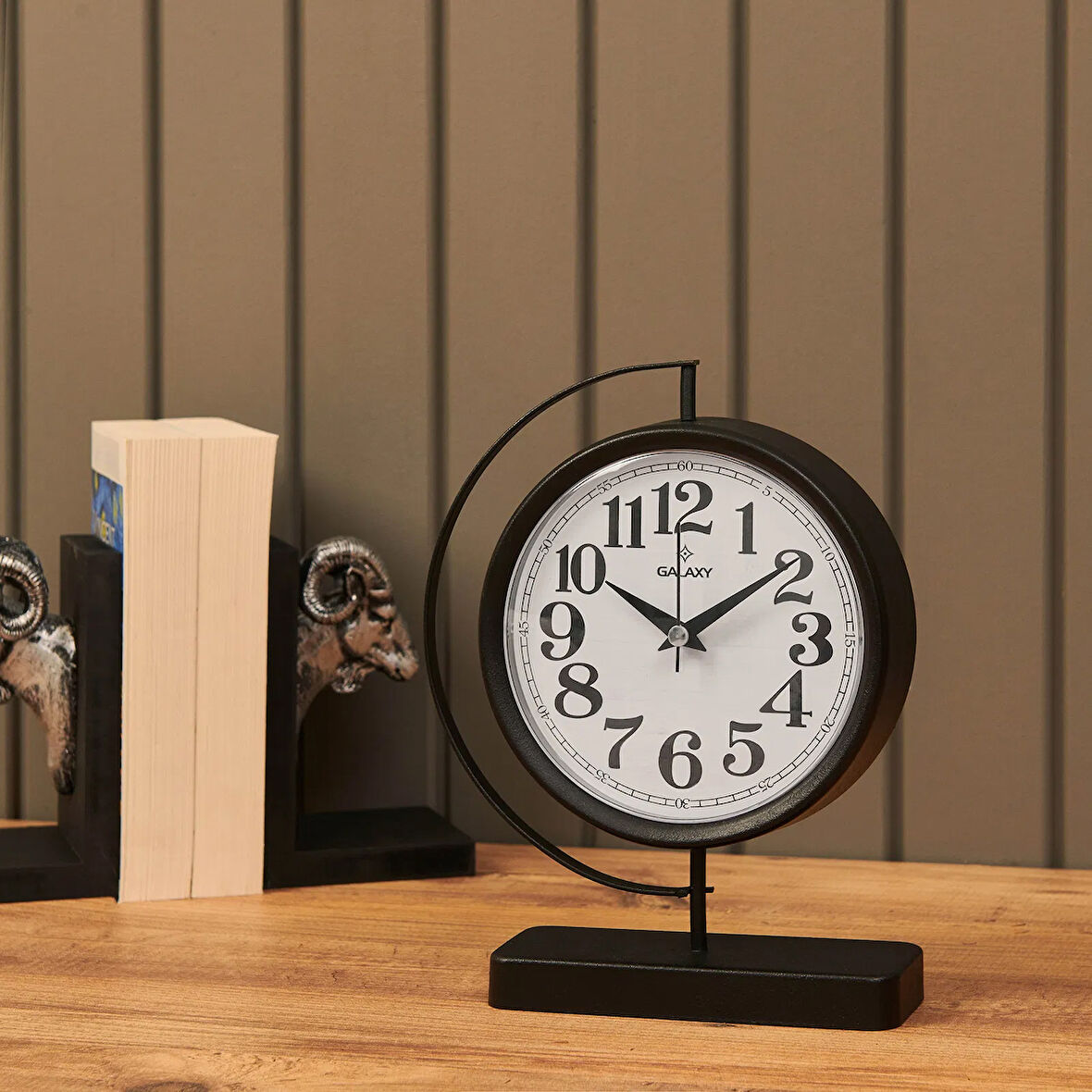 Masa Saati - Siyah - 25x7x19 cm