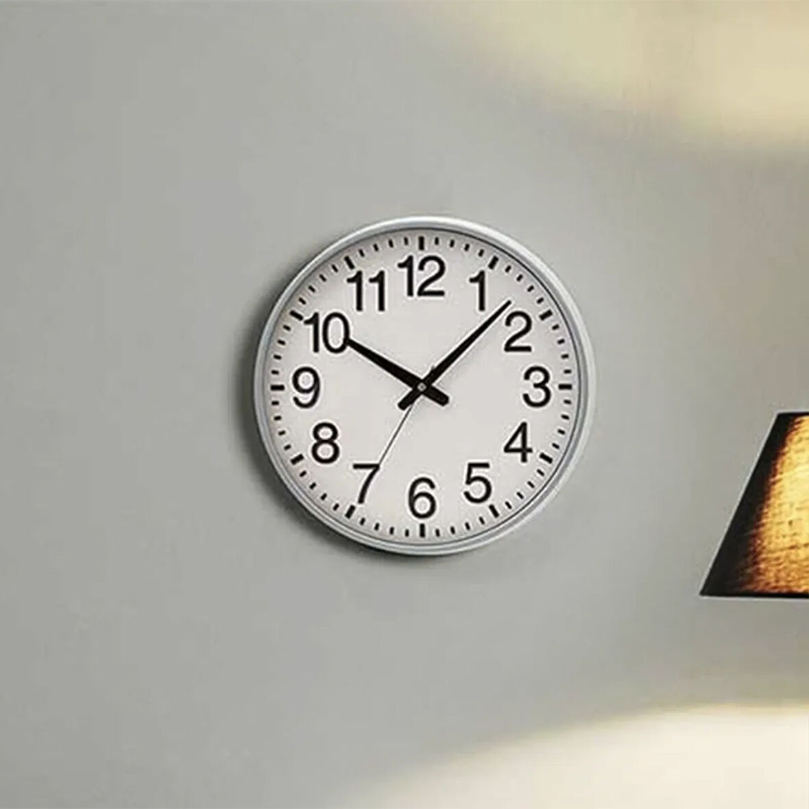 Simplex Duvar Saati - Beyaz - 38 cm